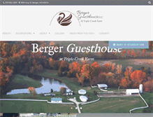 Tablet Screenshot of bergerguesthouse.com